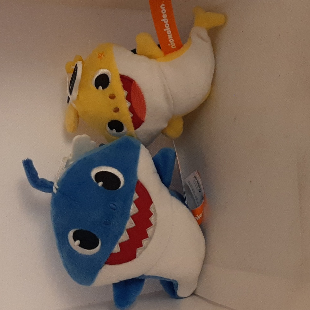 Bundle of two Baby shark clip on coin purses